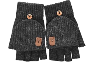 USB Heated Fingerless Gloves - Electric Hand Warmer Gloves with Button for Winter Warmth