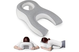 anzhixiu Memory Foam Face Down Pillow After Eye Surgery- Whole BBL Pillow Face Down for Stomach Sleep, Massage-Gray