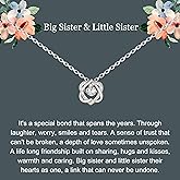 NOURISHLOV Big Sister Little Sister Gifts, Sterling Silver 2 Infinity Heart Necklace, Matching Big Sis Lil Sis Birthday Gifts Christmas Jewelry Ideas