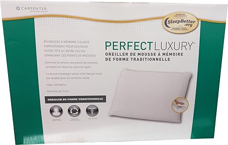Carpenter Perfect Luxury Traditional Memory Foam Pillow Amazon Co