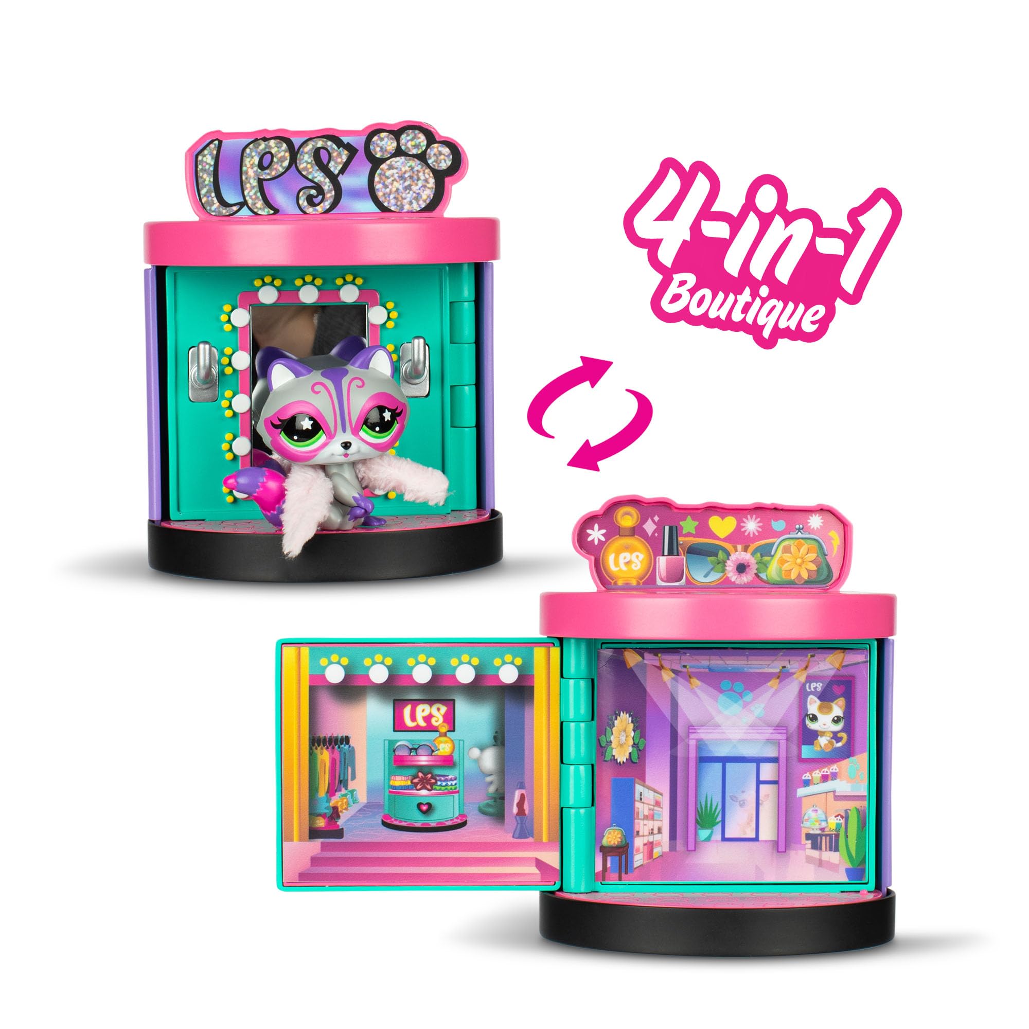 Littlest Pet Shop Spin & Style Boutique - Series 4 - Gen 7 Authentic LPS Bobble Head Toy Figure, Collectible Toy Animal, Ages 4+