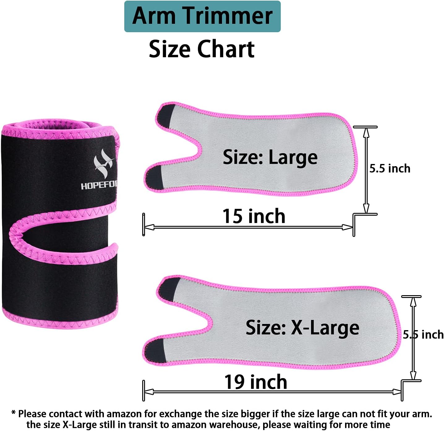 HOPEFORTH Arm Trimmers 2 Pack Wraps for Slimmer Arms Sport Workout Exercise Improve Sweating Circulation Lose Fat and Reduce Cellulite : Industrial & Scientific