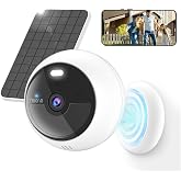 Noorio 1080P Security Cameras Wireless Outdoor Magnetic with Solar Panel | Battery Powered Outdoor Camera, AI Motion Detectio