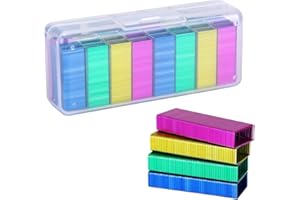 HOMEALL Staples Standard (26/6), 2400pcs Colored Staples Per Pack