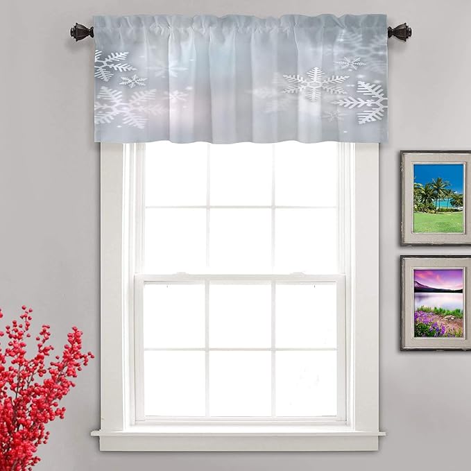 Shrahala Beautiful Christmas Brown Kitchen Valances Half