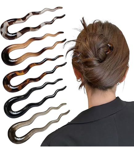 Amazon.com : 3 Pack Gold U-Shaped French Hair Pins Bun Chignon