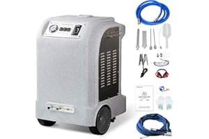 AIOLITH AI30 Dry Ice Blasting Machine, 44lbs Hopper, Anti-Clogging, 5 Nozzles for Food, Auto, and Industrial Cleaning