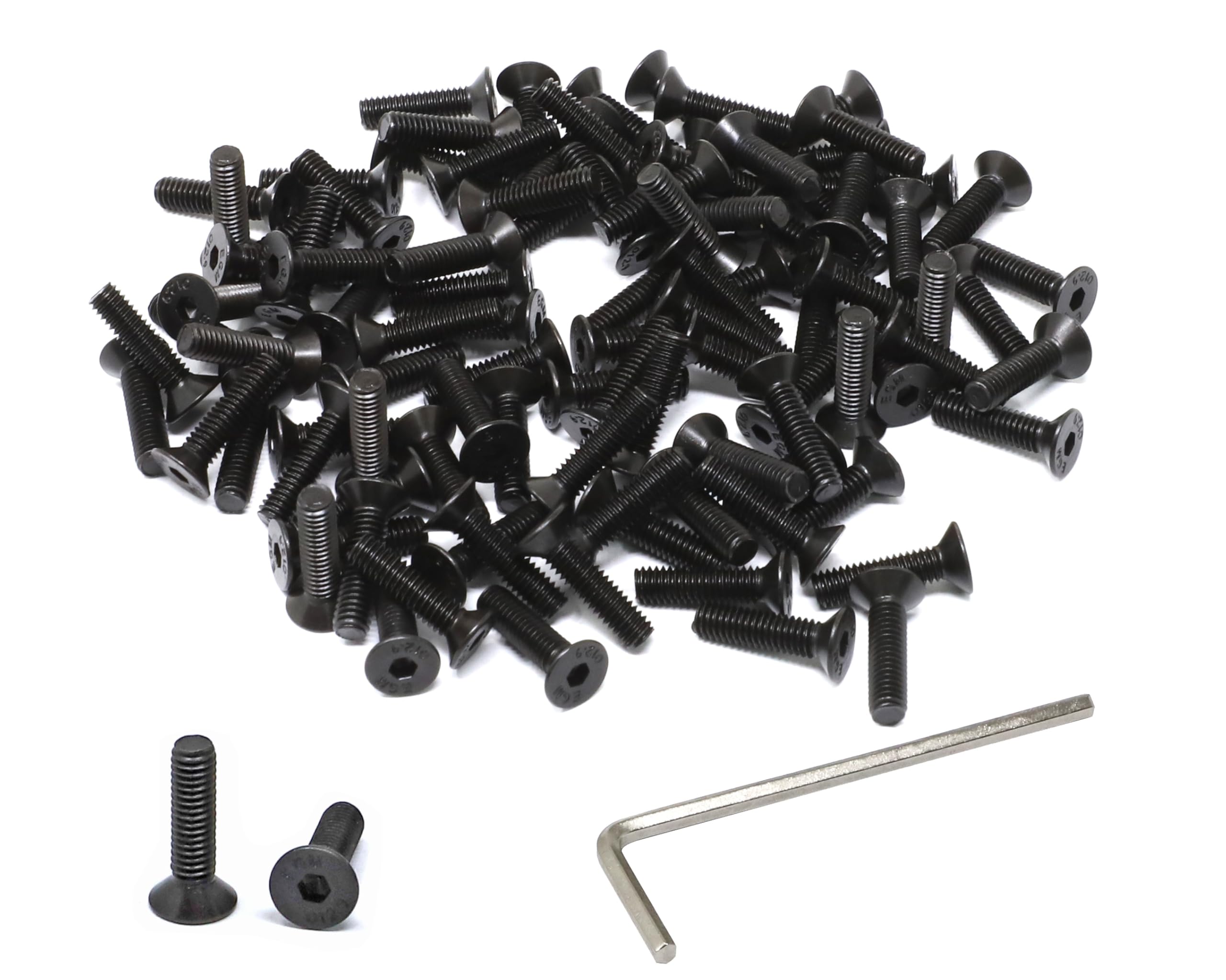 iexcell 100 Pcs M4 x 16mm Thread Pitch 0.7 mm Alloy