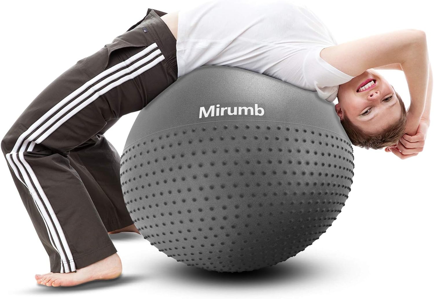 Mirumb Exercise Ball 55cm/65cm/75cm, Anti Burst Slip Resistant Yoga Ball, Swiss Ball, Fitness