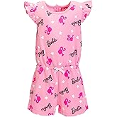 Barbie Toddler Girls' French Terry Sleeveless Romper P-G2R6912Br Girls' one piece outfit