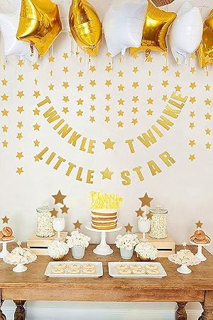 Jevenis Set Of 24 Glittery Twinkle Twinkle Little Star Party