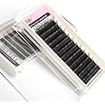Natural Looking J Curl Siberian Mink Eyelash Extensions Handmade Volume Individual False Lashes Pack Thickness 0.15mm Medium 12mm by Bella Hair