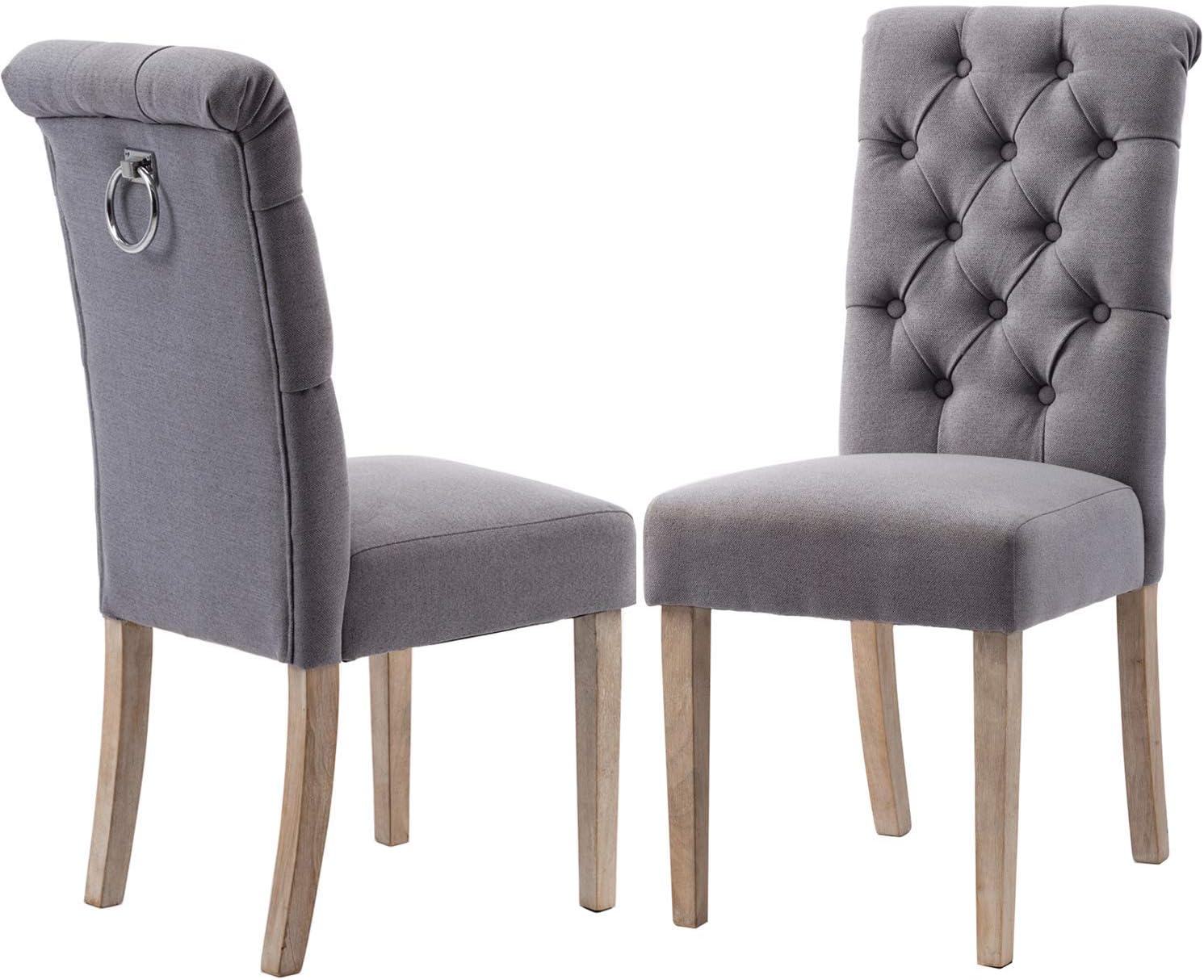 Best gray tufted dining chair