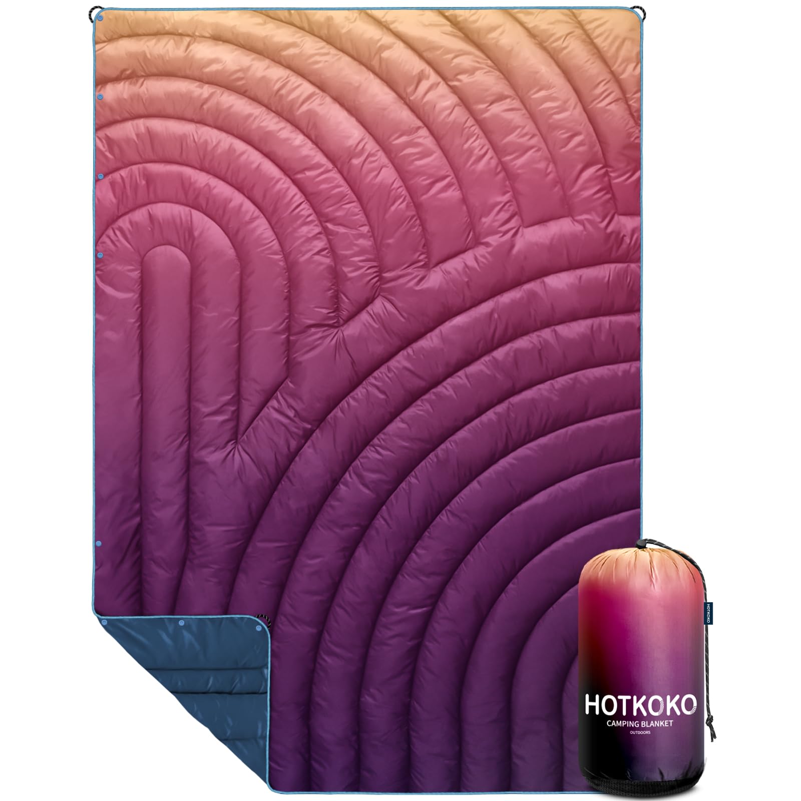 Photo 1 of Hotkoko Mini Camping Blanket,Lightweight Down Alternative Puffy Blanket Packable Outdoor Blanket for Camping,Traveling, Stadium, Hiking, Picnics