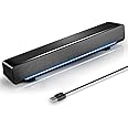 Marboo Soundbar, USB Powered Sound Bar Speakers for Computer Desktop Laptop PC, Black (USB)