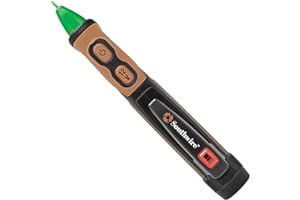 Southwire 40150N Advanced AC Non Contact Voltage Tester Pen; Dual Range 12-1000VAC/100-1000VAC; Non Contact Voltage Detector with LED Flashlight; 6' drop test rated; and IP67 waterproof; NCVT