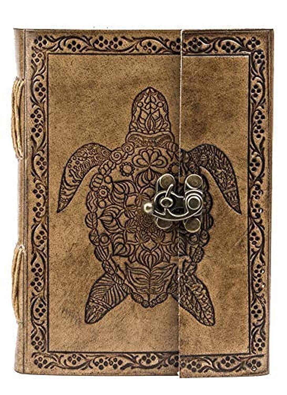 OVERDOSE TORTOISE Journal Notebook - Handmade Antique Journal For Students, College & Office for Men & Women Diary Leather Sketchbook Drawing Journal Notebook - Size 5 x 7 inches | 12 x 17 cm | A6