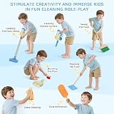 Dreamon 11-Piece Kids Cleaning Set Real Working Vacuum Broom Mop Duster Toy view 4