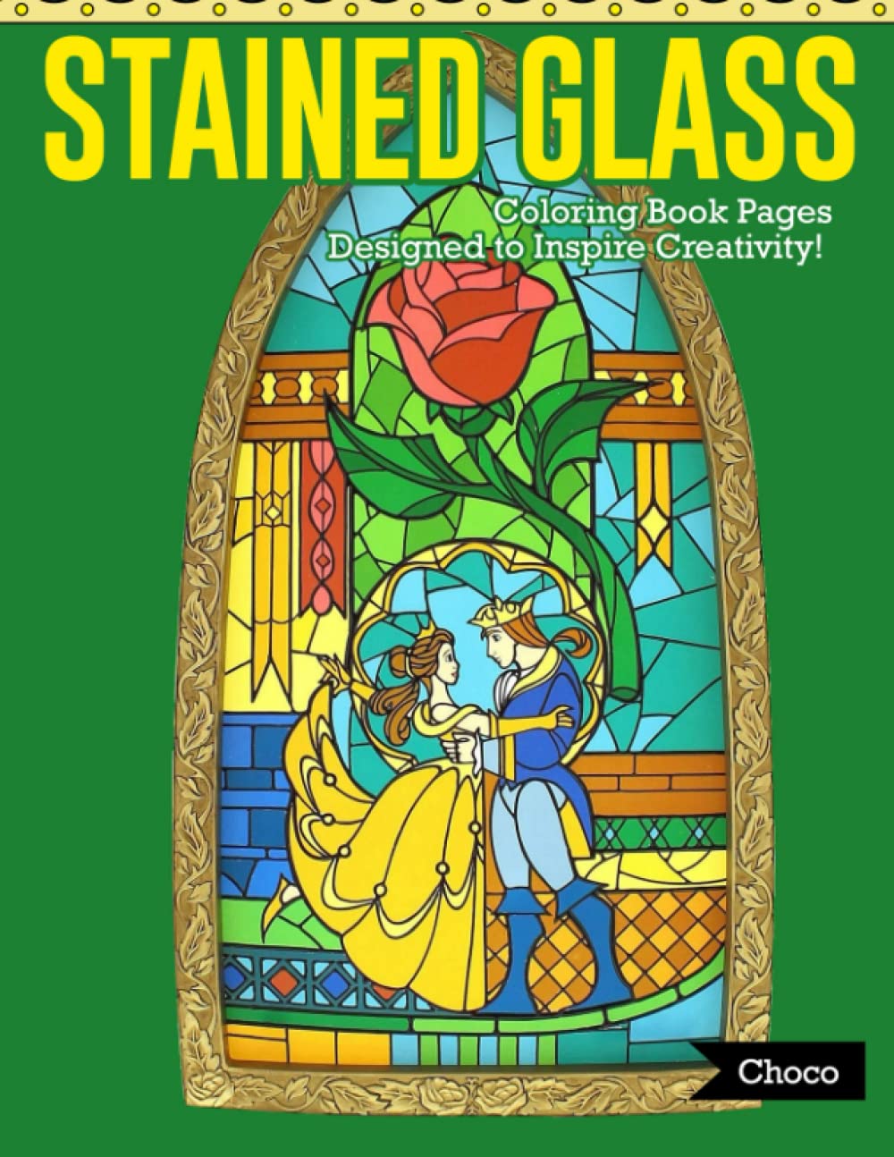Stained Glass Coloring Book Pages An Adult Drawing Pages Of Church And Jesus Design Gift For Christian Choco Alethea Amazon Com Books