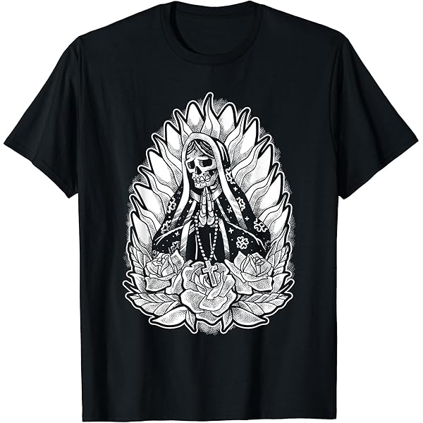 Amazon.com: Virgin Mary Skeleton Gothic Catholic Punk Traditional