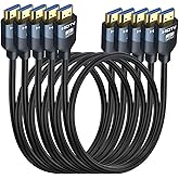 RyzzRooa HDMI Cable 6 Feet, 5-Pack 8K HDMI 2.1 Cable, High Speed HDMI Cord 48Gbps 1080p@240Hz, 4K@144Hz, 8K@60Hz,eARC,DTS-HD,