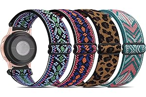 DKGKOO Quick Release Adjustable Stretchy Watch Band - Choice of Width - 18mm, 19mm, 20mm, 22mm Elastic Watch Straps Solo Loop Sport Nylon Replacement Wristband