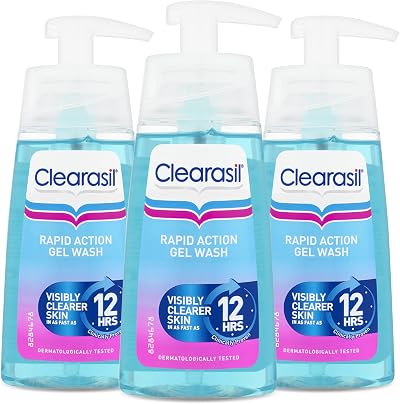 Clearasil Ultra Rapid Action Gel Wash 3 x 150ml - Unclog Pores
