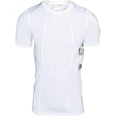 Graystone CCW Holster T-Shirt for Men- Crew Neck Compression Conceal Carry Tactical Clothing