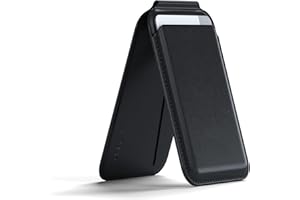 Satechi Magnetic Magsafe Wallet, Double Flap Stand Card Holder, 4 Slots with Front NFC Pass-Through, Adjustable Phone Attachment for iPhone 17/16/15/14/13/12, Travel Accessory