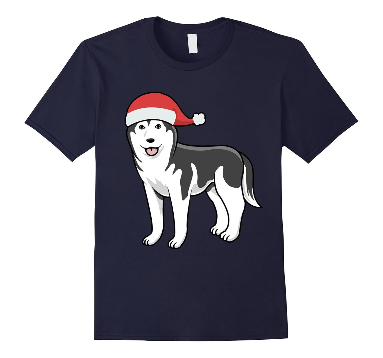 Cute Husky Dog Hat T-shirt Dog Lovers Festive Tee-ANZ