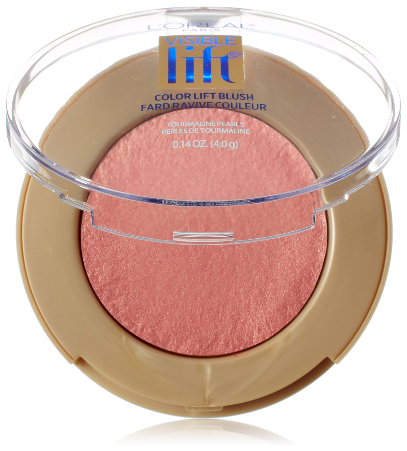 L'Oréal Paris Visible Lift Color Lift Blush, Peach Gold Lift, 0.14 oz.