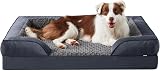 JOEJOY Large Dog Bed Orthopedic Memory Foam 89x64x17 cm Grey