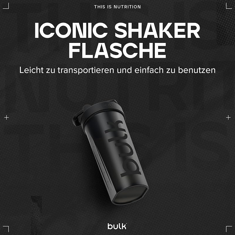 Iconic Protein Shaker Flasche, Jet Black, 750 ml