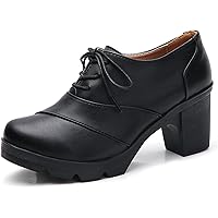 Amazon.com | DADAWEN Women's Casual Zipper Lace Platform Mid