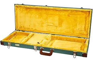 Crossrock Master Series - Wooden Telecaster&Stratocaster Electric Guitar Case - Security Lock, Genuine Leather Handle, Reinfo