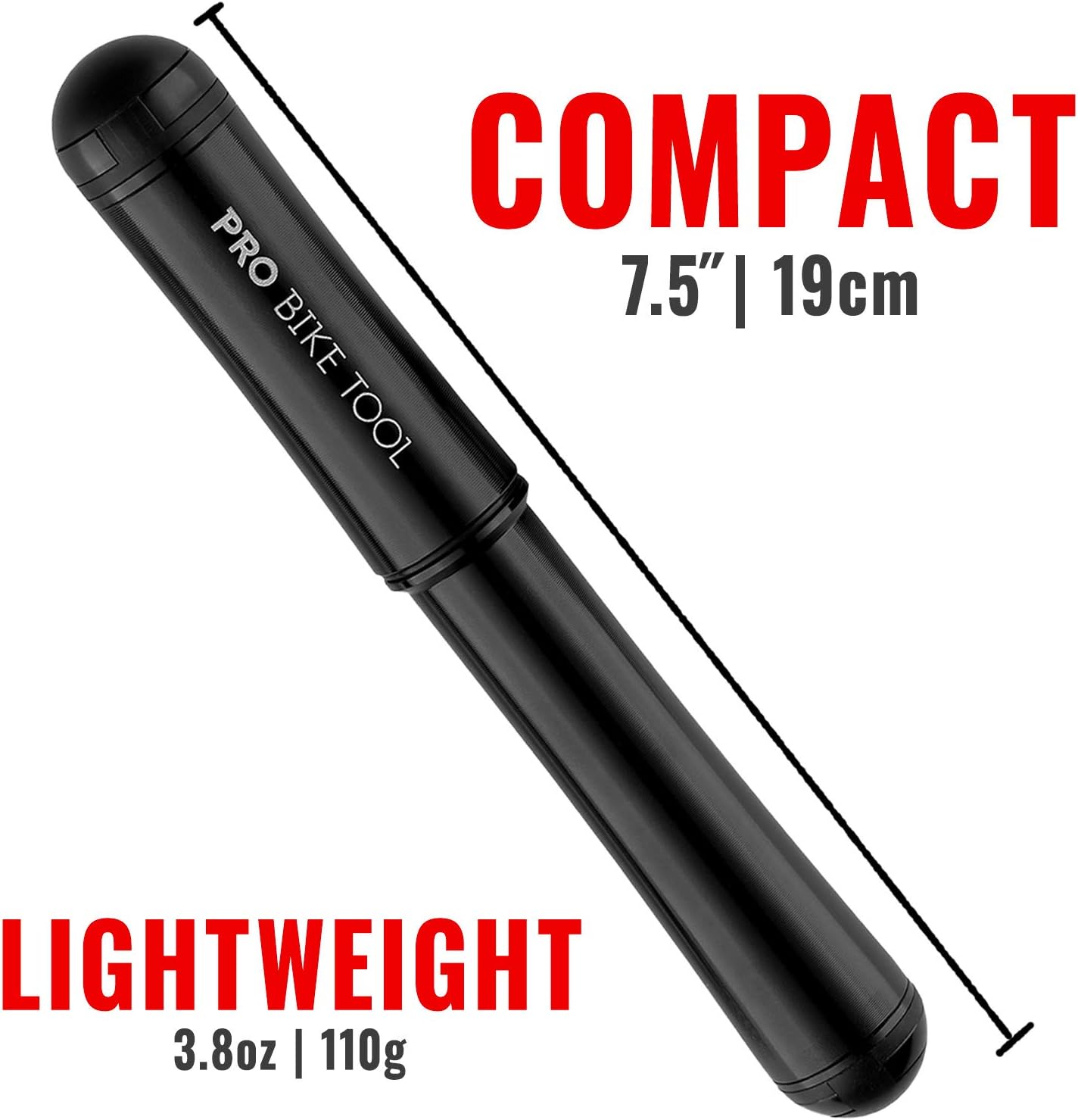 PRO BIKE TOOL Mini Bike Pump Premium Edition - Fits Presta and Schrader valves - High Pressure PSI - Bicycle Tire Pump for Road and Mountain Bikes : Sports & Outdoors
