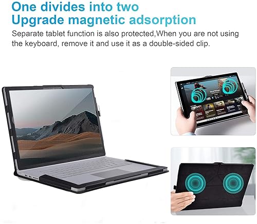 Microsoft Surface Book 3/2 15 inch PU Leather with Stand Case