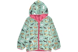 Aflyko Girls Fleece Coat Zip-Up Hoodie Warm Outerwear Kids Hooded Jacket 3-10T
