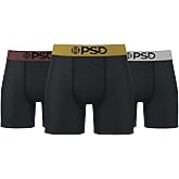 PSD Underwear Mens Boxer Briefs - Solid Basics, Mid Length Pack & Singles, Soft & Breathable Boxer Briefs for Men