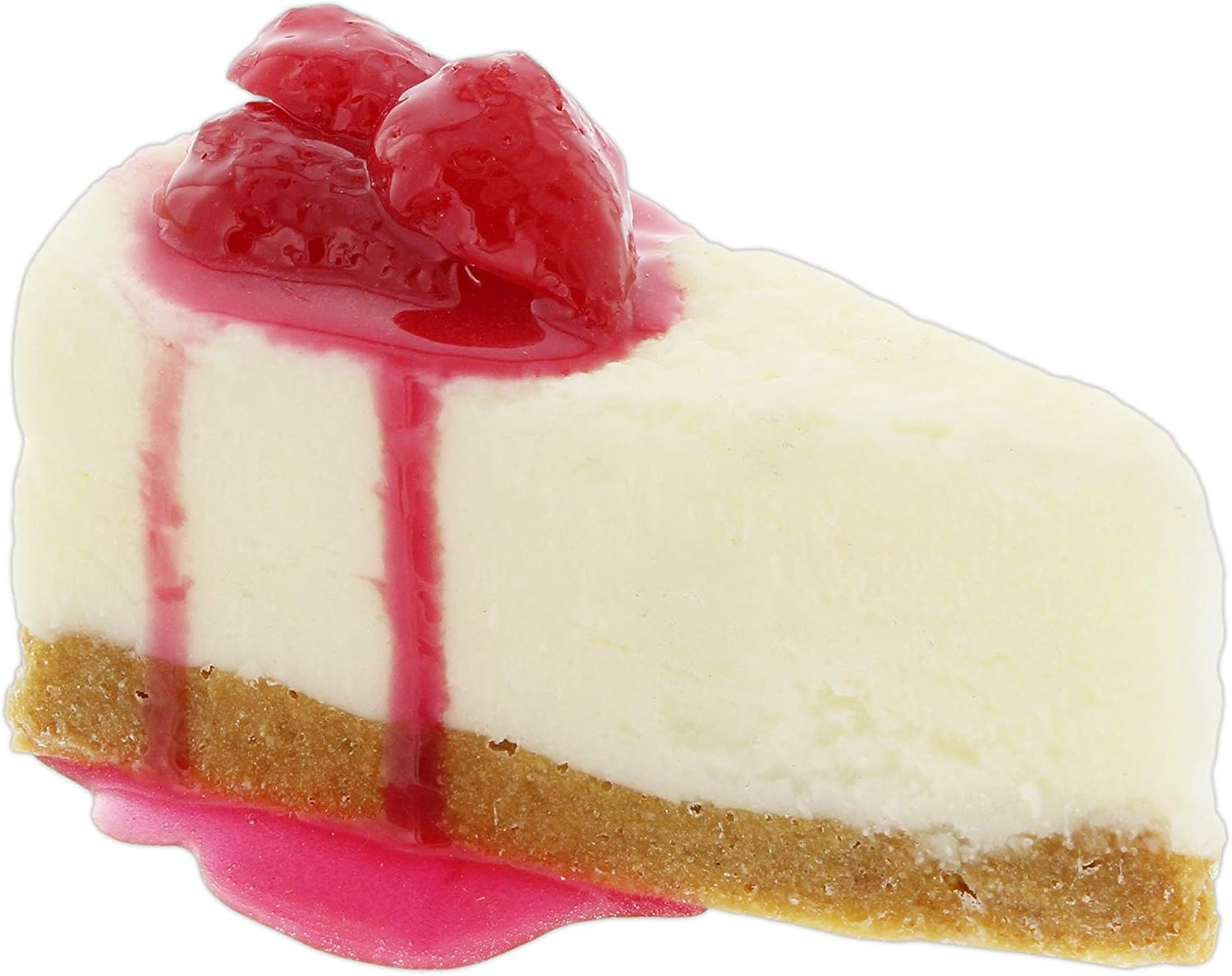Amazon Com Just Dough It Strawberry Drizzled Slice Of Cheesecake