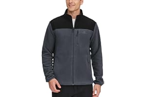 Pioneer Camp Fleece Jacket Men Full Zip Polar Lightweight Windproof Casual Soft Warm Outwear Outdoor Coat with Chest Pocket