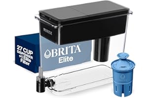 Brita 27 Cup Elite Filter Dispenser, Reduces 30+ Contaminants including Lead and Microplastics, Filter lasts 6 months, UltraM