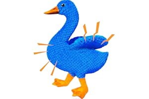LUTICO Calming Duck Toy for Dogs: Cute Mr. Duck 12" Squeaky Dog Toys Plush Crinkle Chew Toy for Small Medium and Large Breeds - Calming Ultramarine