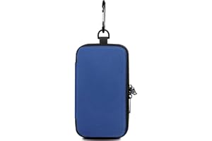 SafeDelux Smell Proof Bag Odorless Smoking Tobacco Bags, Pocket Size Odor Proof Pouch Durable Medicine Organizer with Carbon Lined 6.5x3.5 inch, Odor Resistant Container Case(Pure Black) (Blue)