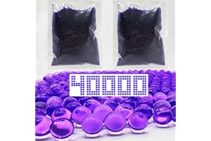 DORTRUE Gel Balls Blaster Ammo Splat r Ball Refill 7-8 mm,2 Packs,40,000 Pieces Orby Blasters Rounds Gel Splatter Blaster Refill, for Ages 14+