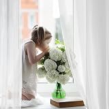 Deconovo Voile Curtains 2 Panels White Eyelet Sheer 55 x 94 Inch 140x240cm view 3