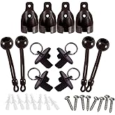 Lihopefe Bungee Kit for Coolaroo Outdoor Roller Shade Replacement Parts | Brown 2 pack bungee kit with end caps for Coolaroo outdoor roller shades. Replacement parts for indoor and outdoor use.