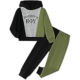 AIBOLYNE Todder Baby Boys Clothes Color Blocking Long Sleeve Sweatshirt Pullover Tops+Joggers Pants Fall Winter Outfit Set