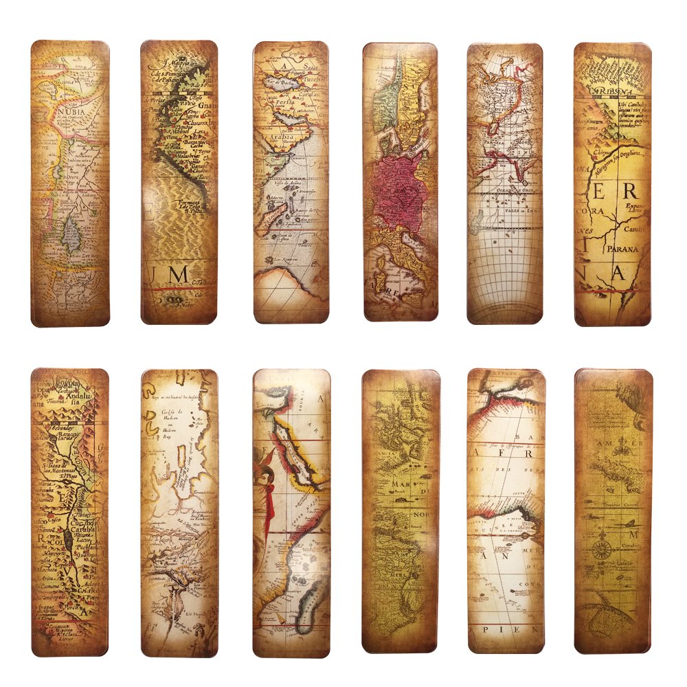 Vintage Style Bookmarks for Women Men, 30PCS (The Secret of Map)