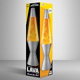 Lava Lamp 14.5 Original Motion Lamp Orange Yellow with Silver Base view 5